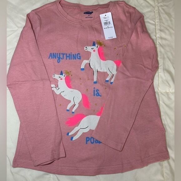 NWT Old Navy Girls Toddler Size 4T Long Sleeve Shirt - Picture 3 of 4